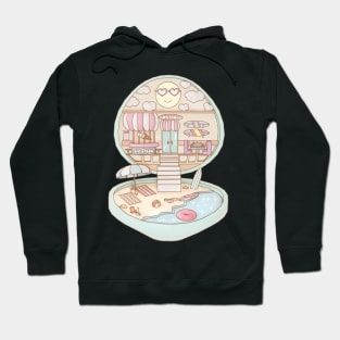 Pastel Beach Pocket Diner House Hoodie